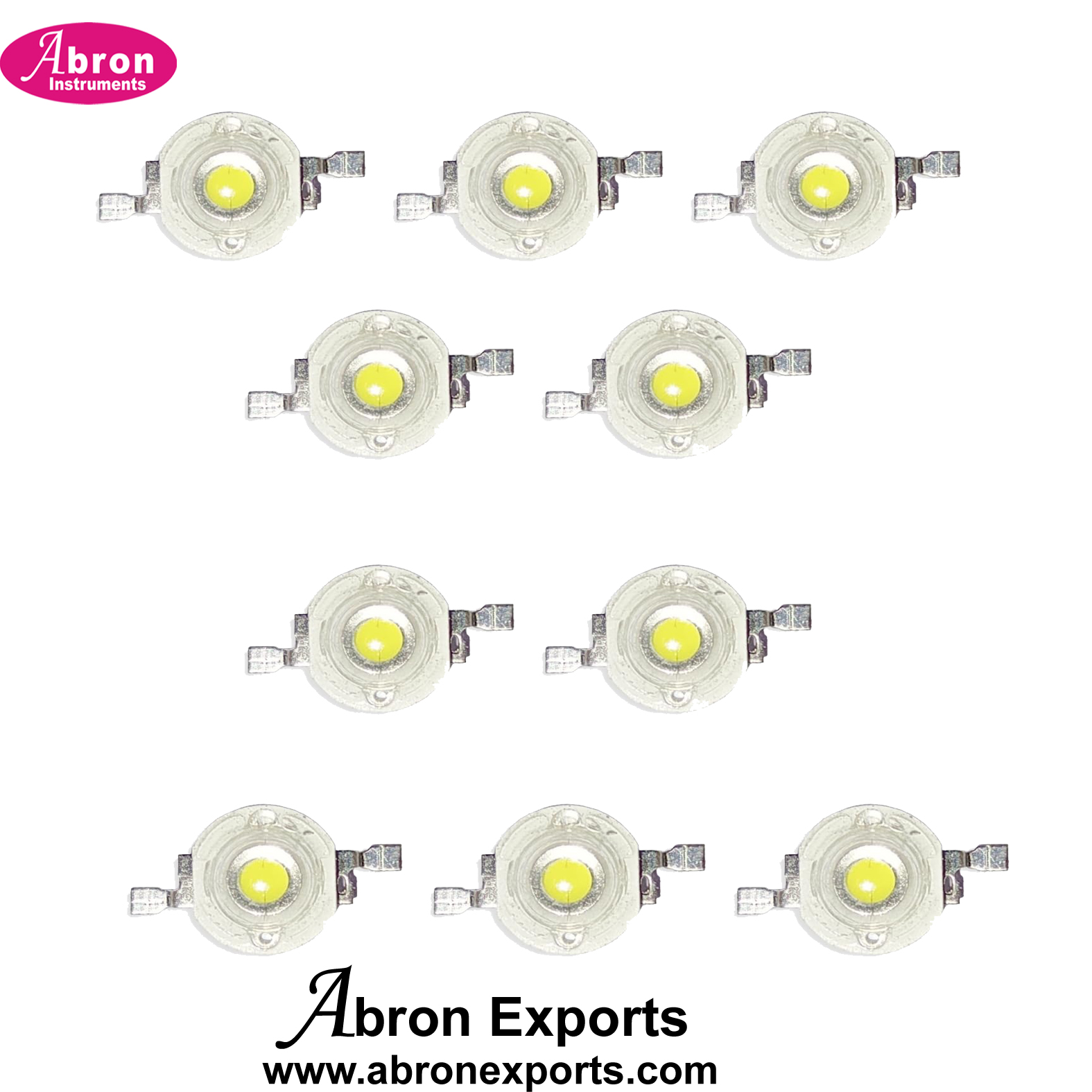 Electronic component loose spare LED Lamp Volt 3Volt 1Watt DC LED 100pc Module Multipurpose Use DIY Projects,Hobby Kit Abron AE-1224LED3V 